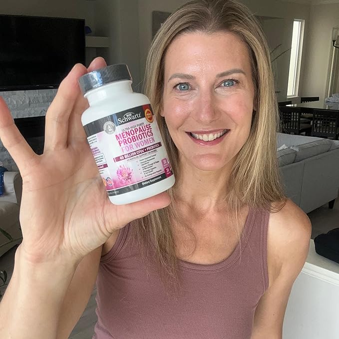 Menopause Supplements for Women - 40 Billion CFU Menopause Probiotics for Women - Menopause Support for Hot Flashes Night Sweats Mood Swings and Hormone Balance - Non-GMO, 60 Count, 60 Servings