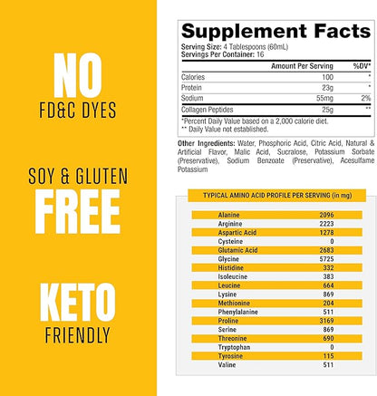 PROSUPPS Amino23 Liquid Collagen Shots, 23g Collagen Protein Promotes Exercise Recovery, Healthy Skin, Hair, Nails & Join Support – Convenient On The Go Bottle, Citrus Punch