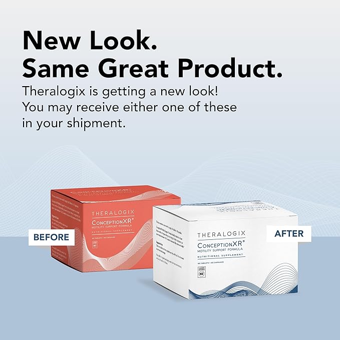 Theralogix ConceptionXR Motility Support Formula - Men's Preconception Vitamins for Fertility Support - Male Fertility Supplements for Sperm Health* - NSF Certified - 60 Tabs + 60 Caps (30-Day Supply)