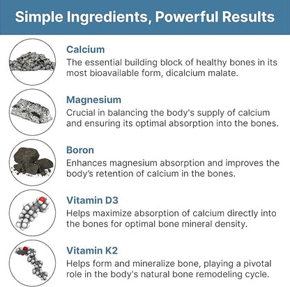 Natural Bone Support Supplement - Non-GMO, Gluten-Free