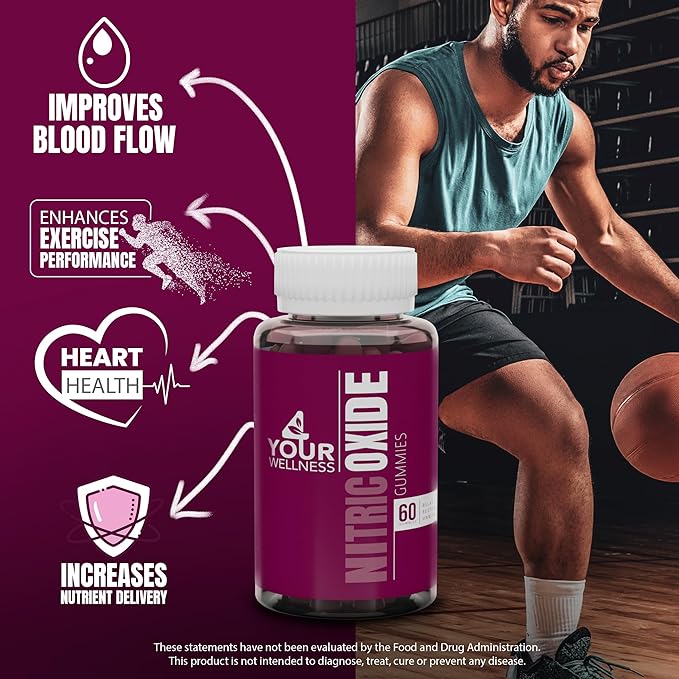 Nitric Oxide Gummies, Boosting Nitric Oxide Production and Blood Pressure, Made with Beet Root Extract is Gluten Free, Non-GMO, and Kosher (60 Count (Pack of 1), Mixed Berry)