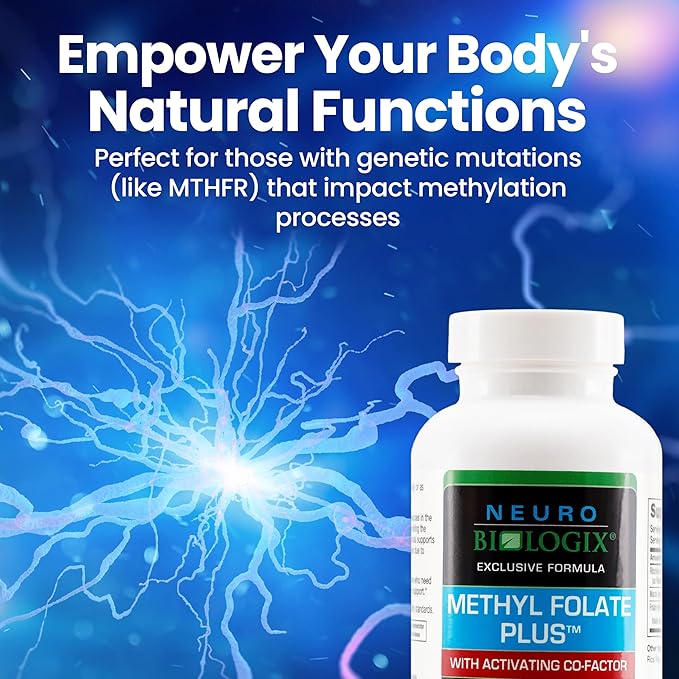 Methyl Folate Plus - Advanced Blend of L-5-Methylfolate, Folinic Acid & B Vitamins for Methylation Support - Methylfolate Supplement for Neurological & Immune Function Support
