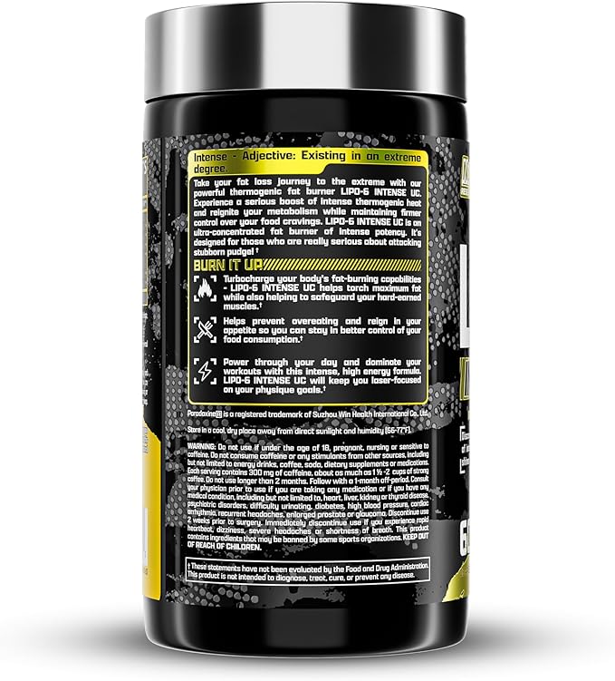 Nutrex Research Lipo-6 Black Intense Ultra Concentrate | Intense Thermogenic Fat Burner - Weight Loss Supplement | 60 Diet Pills (Pack of 2)
