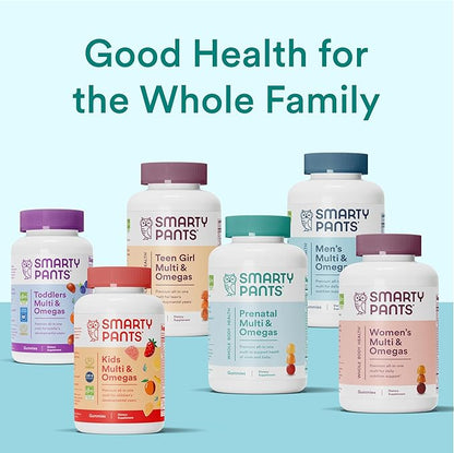SmartyPants Organic Prenatal Vitamins for Women, Multivitamin Gummies: Biotin, Methylfolate, Omega 3 (ALA), Vitamin D3, C, Vitamin B12, B6, Vitamin A, K2 & Zinc, Vegetarian, 120 Count (30 Day Supply)