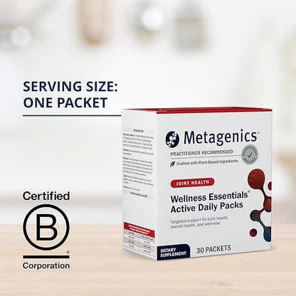 Metagenics Wellness Essentials Active - Multivitamins for Joint Support* - Joint Supplement - with Magnesium, Vitamin C & Vitamin 12 - Joint Health - Non-GMO & Gluten Free - 30 Packets