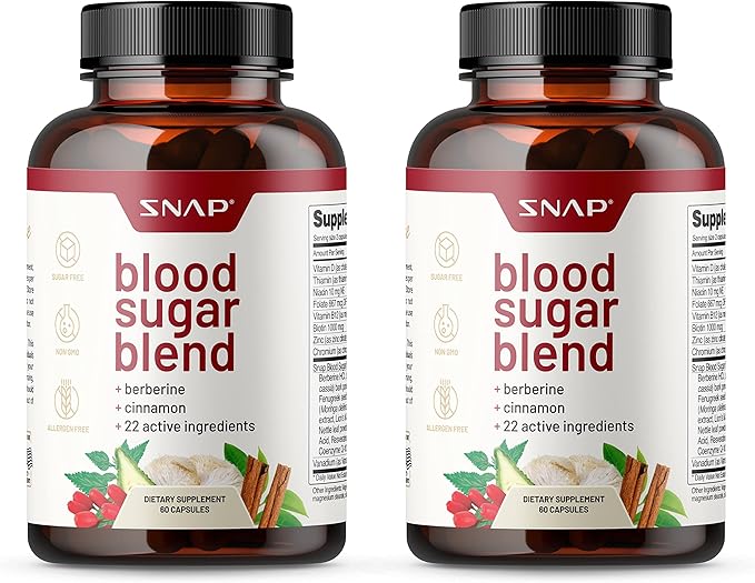 Snap Supplements Blood Sugar Blend - Support Healthy Blood Sugar, 120 Count