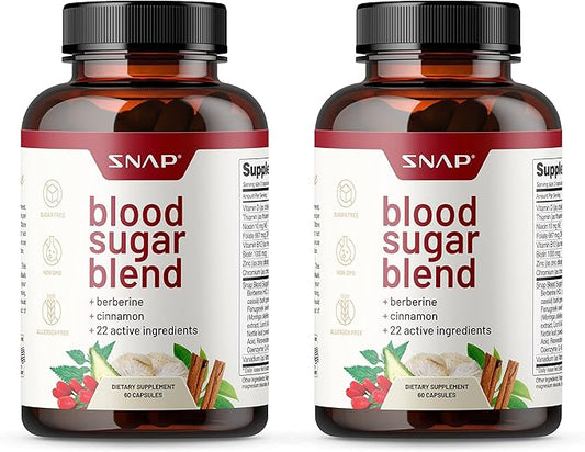 Snap Supplements Blood Sugar Blend - Support Healthy Blood Sugar, 120 Count
