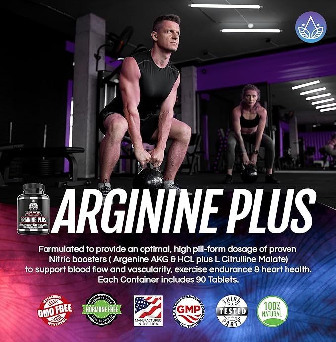 Dr. Emil's ARGININE Plus - L Arginine + L Citrulline - 2500 MG High Dose NO Booster Tablets - Nitric Oxide Supplement for Vascularity and Heart Health (Arginine AAKG and Citrulline Malate 2:1)