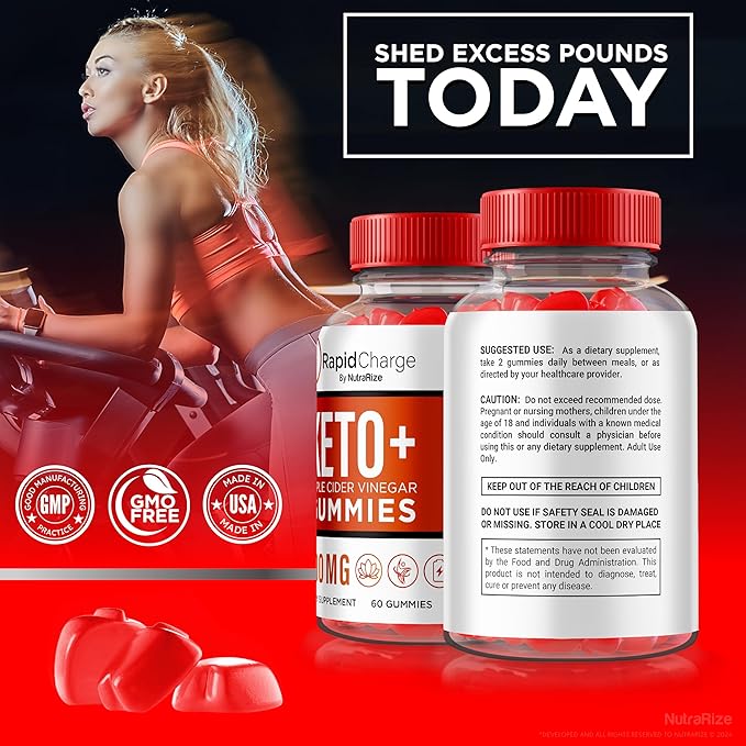 (3 Pack) Rapid Charge Keto ACV Gummies, Premium Rapid Charge Keto + ACV Gummies to Support Overall Health, All Natural Apple Cider Vinegar, Keto Plus ACV Gummy Formula, Gomitas Review (180 Gummies)