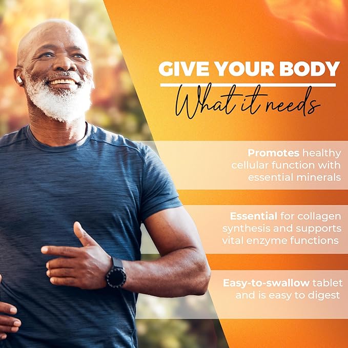 Mineral Supplement Tablets with Copper, Zinc, Vitamin C, Selenium, Boron, and Molybdenum - 90 Tablets/Bottle