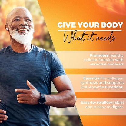 Mineral Supplement Tablets with Copper, Zinc, Vitamin C, Selenium, Boron, and Molybdenum - 90 Tablets/Bottle