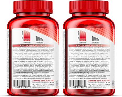 Hydroxycut Gummies (Pack of 2) - 99% Caffeine Free - Metabolize Carbs, Proteins & Fats - Includes 15 Essential Vitamins & Minerals - for Women & Men