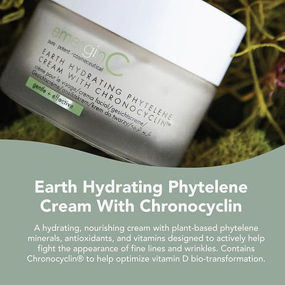 Earth Hydrating Phytelene Cream - Anti-Aging Moisturizer with Chronopeptides + Multivitamins - Antioxidant-Rich Day + Night Face Cream for Fine Lines + Wrinkles (1.6 oz, 50 ml)