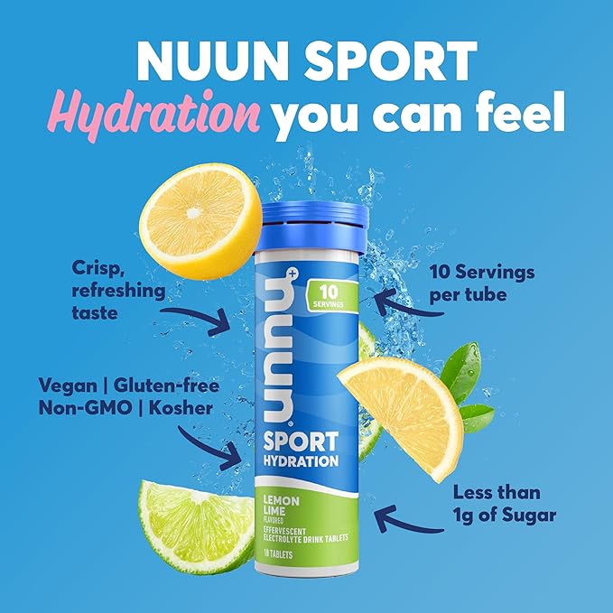 Nuun Sport Electrolyte Tablets for Proactive Hydration, Mixed Flavors, 4 Pack (40 Servings)