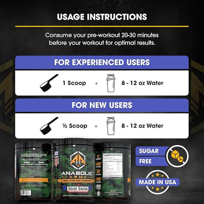 Preworkout Powder | Explosive Energy Focus & Muscle Pumps High-Performance Formula for Better Gym Performance & Recovery | Dietary Supplement for Sports Nutrition | 30 Servings