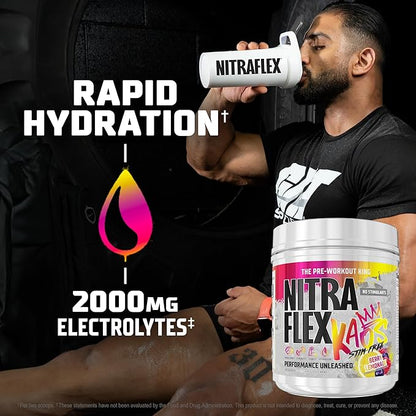 GAT SPORT Nitraflex KAOS Stimulant Free Pre-Workout (White Cherry Limeade)