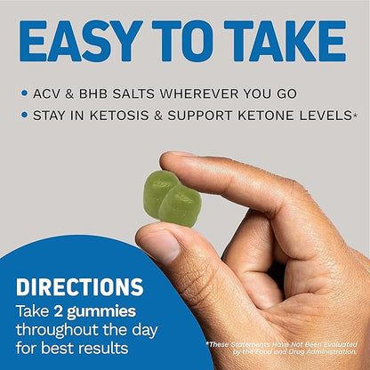Herbtonics Keto Apple Cider Vinegar Gummies - Digestion & Detox Support - Sugar Free BHB Advanced Formula for Keto Support - Raw ACV with The Mother - 120 Vegan ACV Gummies
