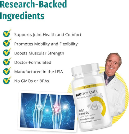Joint Genesis, Joint Support Formula, Promotes Joint Function, Comfort, and Flexibility, 30-Day Supply