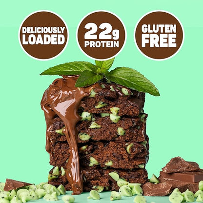 FITCRUNCH Loaded Cookie Protein Bar, High Protein, Gluten Free, Protein Snack (12 Cookie Bars, Mint Madness)