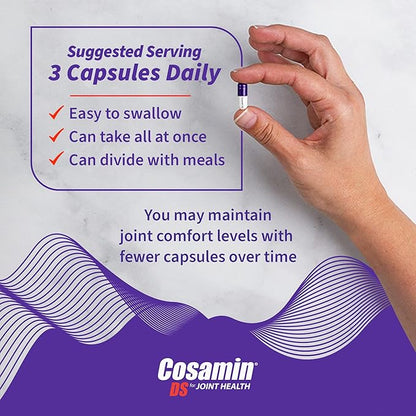 Nutramax Cosamin® DS Joint Health Supplement with Glucosamine & Chondroitin for Men’s & Women's Joint Health, 180 Capsules