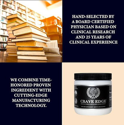 Crave Edge Alcohol Craving Support | Physician-Formulated | Anti Alcohol Replacement Drink | Stop Drinking Alcohol | Liver Detox | Fast Acting | No Big Pills or Bad Taste | 150G Powder-30 Servings