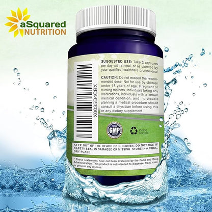 aSquared Nutrition Turkesterone Supplement 600mg - 120 Capsules - Ajuga Turkestanica Extract Powder - Turkesterone Supplement Complex Pills - Natural Formulation