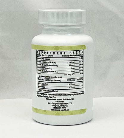 Nerve Support Formula for Neuropathy - Your Nerve Supplement with B Vitamins and Alpha Lipoic Acid - Rapid Absorption - 360 Capsules