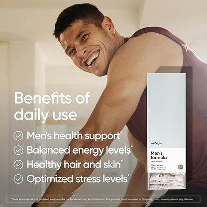 Multivitamin for Men, Full-Spectrum Supplement with Zinc, Vitamin D, C, B12, Maca, Biotin, Saw Palmetto – 82 Wholesome Nutrients for Men's Health Support, Energy, Healthy Hair, 30 Day Supply