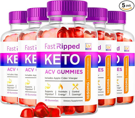(5 Pack) Fast Ripped Keto ACV Gummies Advanced Weight Loss, Fast Ripped Weight Loss Gummies Keto+ACV, Keto ACV Gummies Ripped, Keto Fast, Ripped Keto, Fast Ripped Keto + ACV Gummies 1050mg, 5 Months