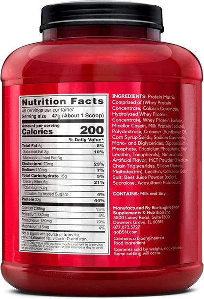 BSN SYNTHA-6 Whey Protein Powder with Micellar Casein, Milk Isolate, Strawberry Milkshake, 48 Servings (Packaging May Vary)