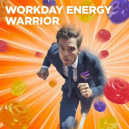 ōku Conscious Energy Gummy Snacks – Natural Caffeine from Green Tea & Yerba Mate, Vegan, Clean Ingredients, Gluten-Free, Focused Energy, Antioxidants & Fiber, Orange Blossom Pack of 12