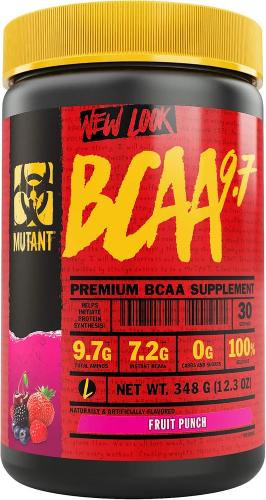 Mutant BCAA 9.7 Supplement BCAA Powder with Micronized Amino Energy Support Stack, 348g - Fruit Punch