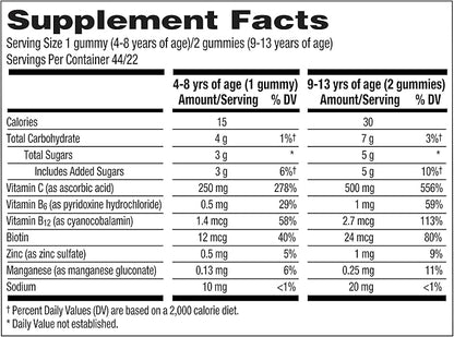 Emergen-C Kidz Daily Immune Support Dietary Supplements, Flavored Gummies with Vitamin C and B Vitamins for Immune Support, Berry Bash - 44 Count