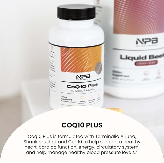 Nature's Pure Blend - COQ10 Plus: COQ10 Nutritional Supplements - Heart Health - Blood Pressure Support - Energy - Antioxidant - Circulation, Immune Support