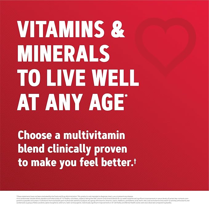 GNC Mega Men 50 Plus Multivitamin | Heart Health | Prostate and Circulatory Support | 60 Count