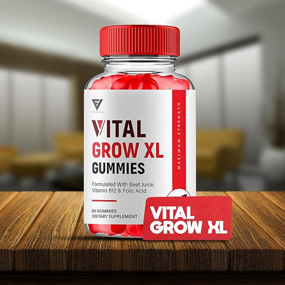 (2 Pack) Vital Grow XL Gummies, Vital Grow XL Advanced Performance and Overall Daily Health Support Supplement, VitalGrow XL Maximum Strength 1000mg Wellness Supplement Formula (120 Gummies)