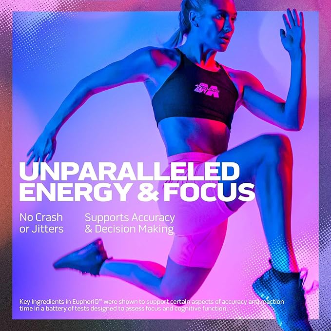 Pre Workout Powder MuscleTech EuphoriQ PreWorkout Smart Pre Workout Powder for Men & Women Caffeine Metabolite Fueled with Paraxanthine Yuzu Lemonade (20 Servings)