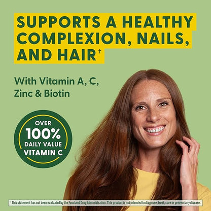 MegaFood Skin, Nails & Hair 2 - Vitamins For Women & Men - Biotin, Vitamin A, Vitamin C, Zinc, Vitamin B6, Vitamin E, Pantothenic Acid - Vegan - Made Without 9 Food Allergens - 90 Tabs (45 Servings)