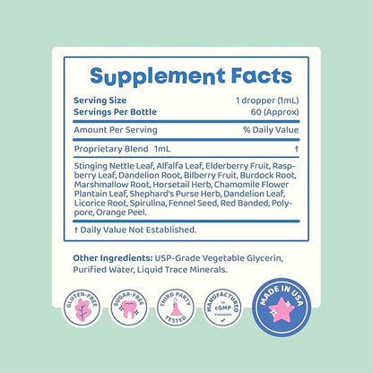 JoySpring Vital Vits - Kids Liquid Multivitamin - 2 fl oz (60 Servings) | Herbal Liquid Vitamins for Kids | Natural Flavor | Toddler Liquid Multivitamin for Kids with Elderberry, Spirulina, and More