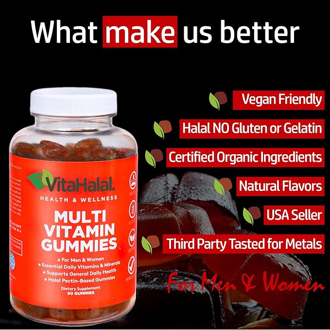 Multivitamin Gummies Daily Adult Gummy Vitamins for Men & Women - 90 Gummies - Nutritional Support with 13 Essential Vitamins and Minerals Made in USA
