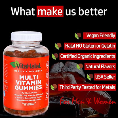 Multivitamin Gummies Daily Adult Gummy Vitamins for Men & Women - 90 Gummies - Nutritional Support with 13 Essential Vitamins and Minerals Made in USA