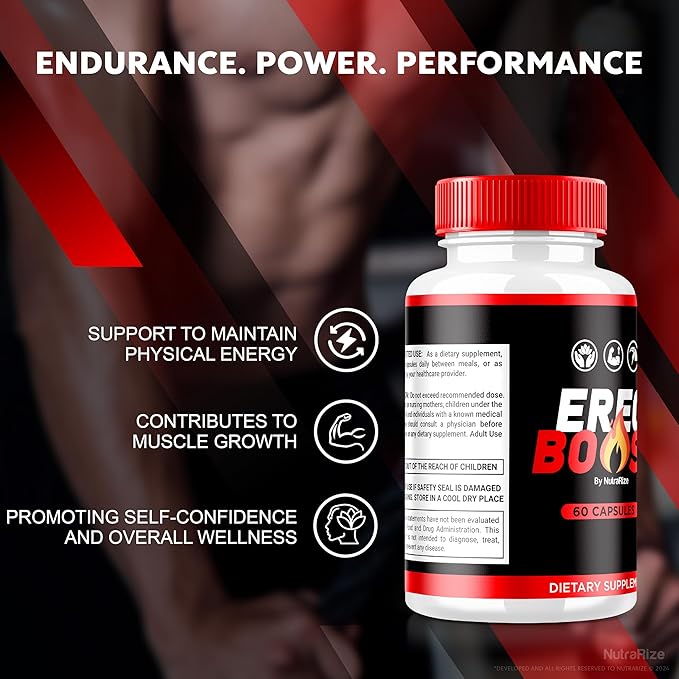 ErecBoost, ErecBoost Pills, Official ErecBoost Original Capsules for Energy & Overall Health, ErecBoost Pastillas, ErecBoost En Capsulas (60 Capsules)