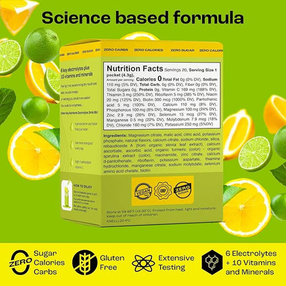 KEY NUTRIENTS Electrolytes Lemon Lime 40’s Stick Packs
