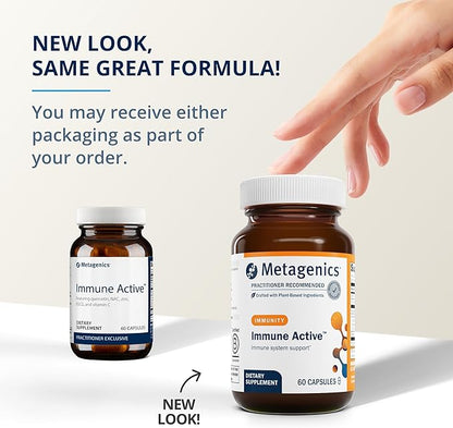 Metagenics Immune Active - Rich in Antioxidant Vitamin C - Immune Health Support* - 200 mg Vitamin C - 30 mg Zinc - Gluten-Free - 60 Capsules