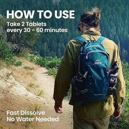 Venture Pal Chewable Electrolyte Tablets, Fast-Dissolve Sugar-Free Stick Salt Tablets - Variety Pack for Rapid Hydration, Outdoor Running, Hiking, Sports | Keto & Vegan Friendly | 80 Count (4 Pack)