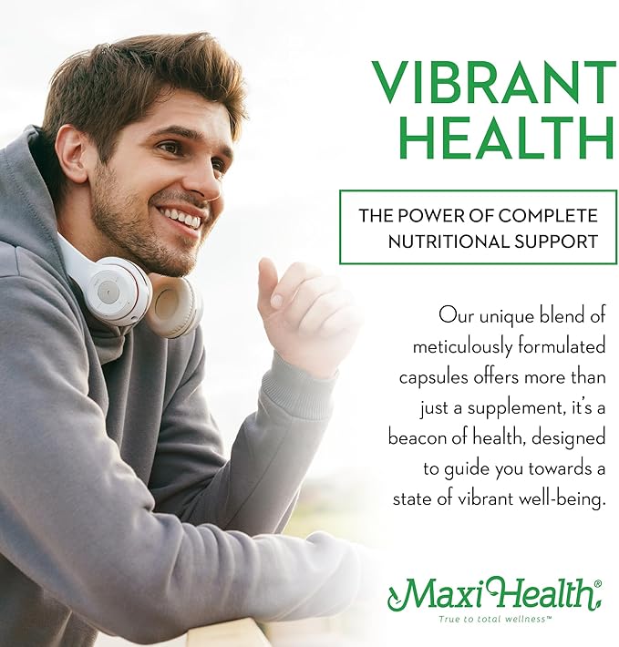 Maxi Health - Multivitamin for Women & Men - Daily Mens & Womens Vitamins with 30 Nutrients Including Iron, Zinc, Probiotics, Immune Support Vitamins & More - Easy to Swallow Maxicaps, 120 Capsules