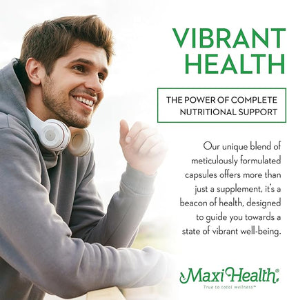 Maxi Health - Multivitamin for Women & Men - Daily Mens & Womens Vitamins with 30 Nutrients Including Iron, Zinc, Probiotics, Immune Support Vitamins & More - Easy to Swallow Maxicaps, 120 Capsules