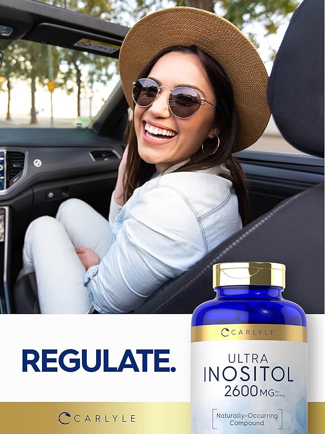 Carlyle Inositol Supplement | 2600mg Capsules | 200 Count | Non-GMO, Gluten Free Myo-Inositol Supplement