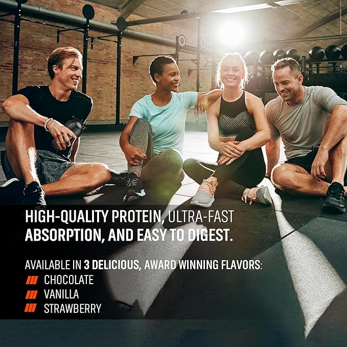 DL 100% Pure Whey Protein + Collagen + Magnesium | 43g. Protein & Essential BCAA´s | Muscle Gain, Recovery & Nutrient delivery | Low Fat Protein | Quik & Easy Mixing | 1 kg (1KG, Strawberry)