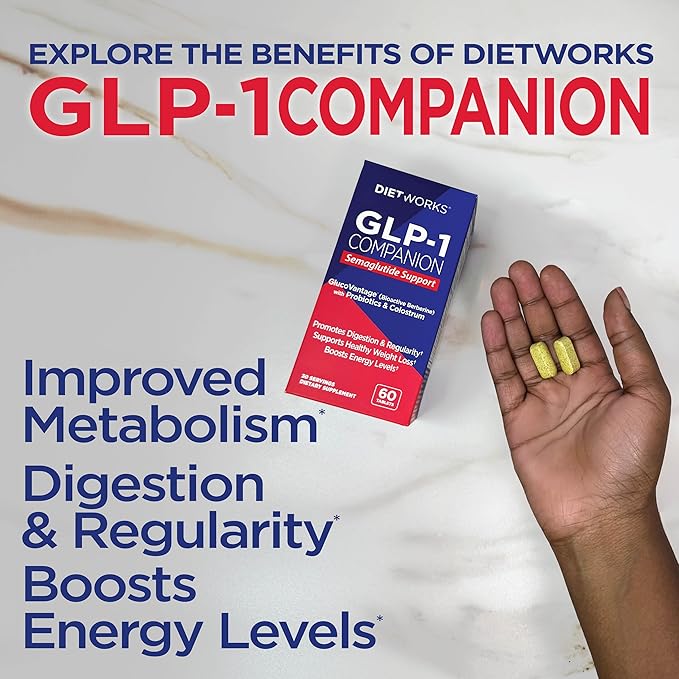 GLP-1 Companion, Semaglutide Support, Promotes Digestion and Regularity, Boosts Energy Levels, 60 Tablets